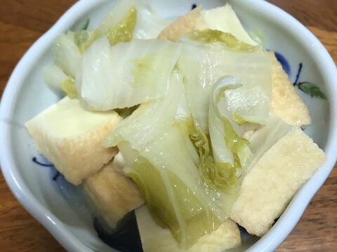 ほっとする味。白菜と厚揚げの煮物